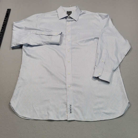 Jos. A. Bank Other - Jos A Bank Signature Collection Tailored Fit Dress Shirt 17.5 34 Blue Stripe